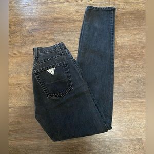 VTG Guess Jeans Women’s 24 Black Original Fit Classic Narrow Leg Made in USA